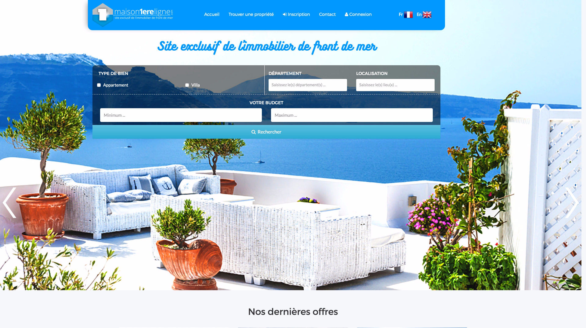 site internet ImmoFrontDeMer - Maisons et villas en Front de mer